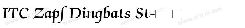 ITC Zapf Dingbats St字体转换